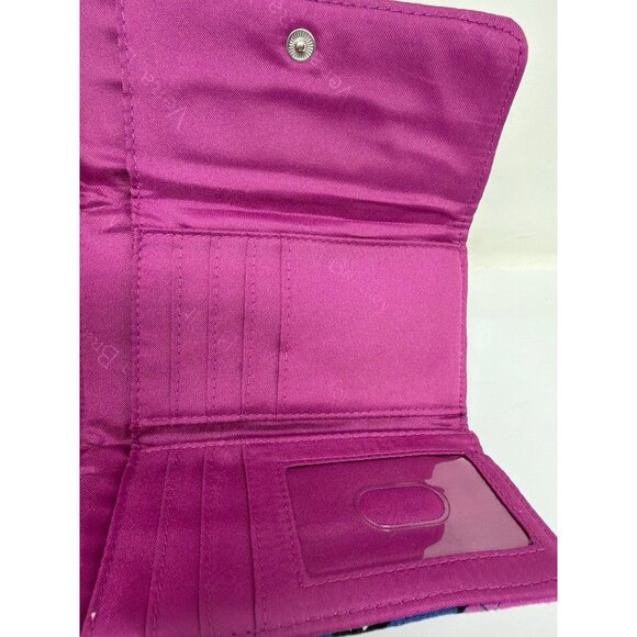 Vera Bradley Wristlet Wallet African Violet Quilted Cotton Floral Clutch Organiz - Picture 2 of 7